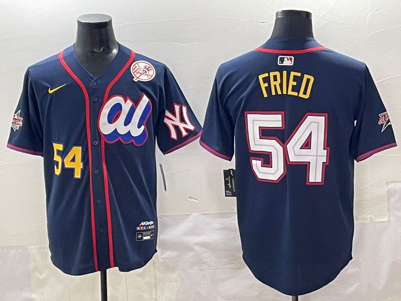 Men 2025 New York Yankees #54 Fried Drak Blue All star Nike MLB Jersey style 06